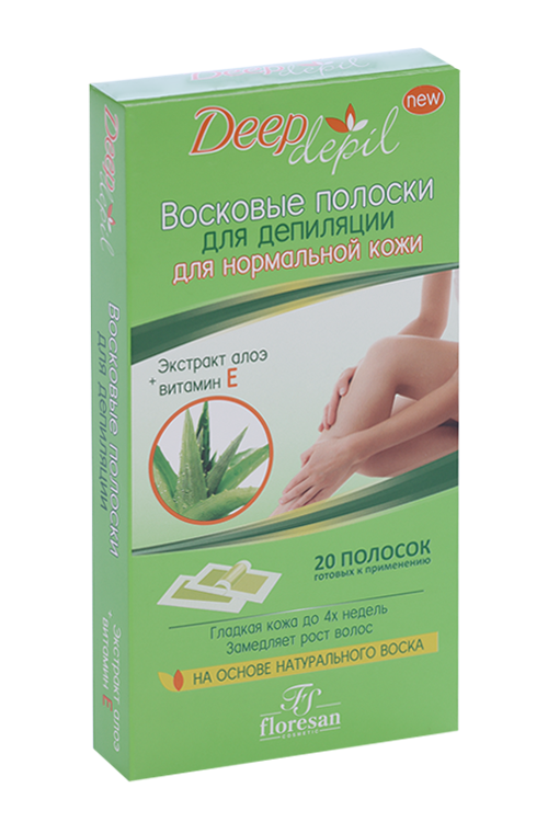 Полоски восковые Floresan ддепил днорм кожи 20 шт 131₽