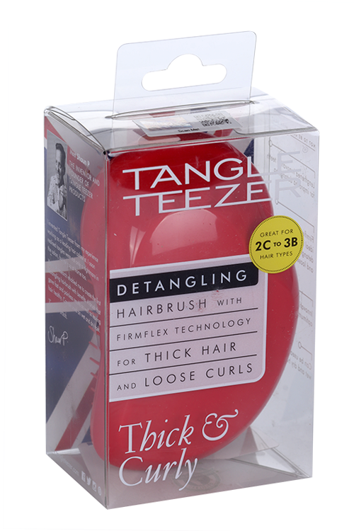 Расческа д/волос Tangle Teezer Thick Curly Salsa Red ярко-красная