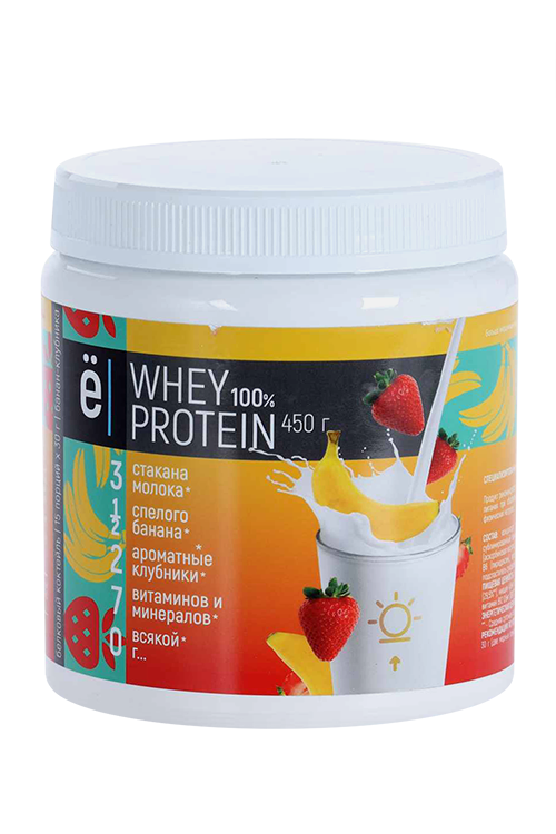 

Коктейль Ёбатон белково-витамин whey protein вкус и кусочки клубника-банан 450 г