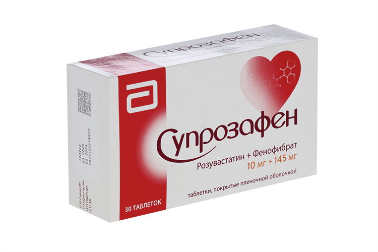 

Супрозафен 10 мг+145 мг, 30 шт, таблетки покрытые пленочной оболочкой