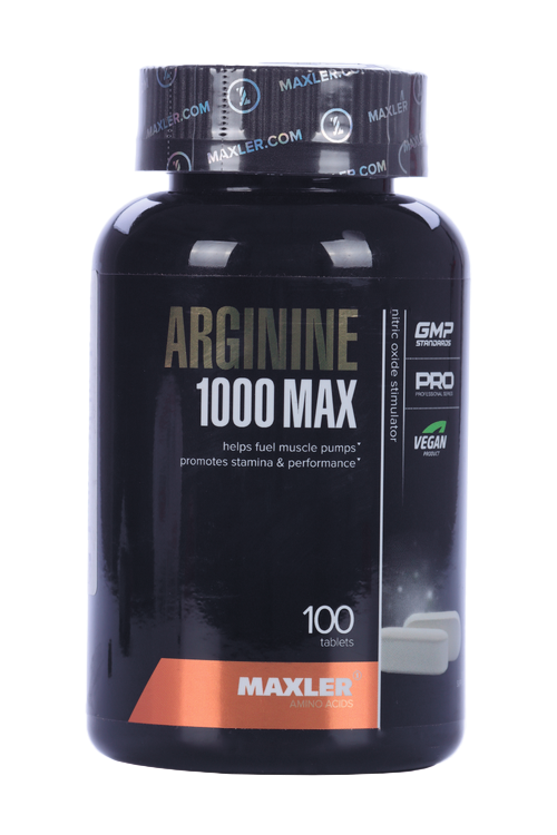 Добавка MAXLER arginine 1000 max 100 табл