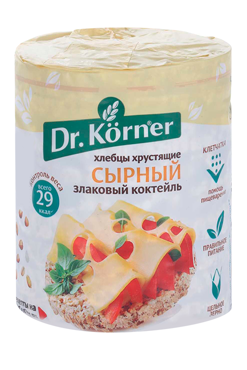 

Хлебцы Dr. Korner злаковый коктейль сырный, 100 г