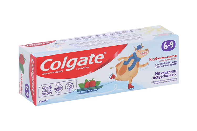 

З/паста COLGATE детская 6-9 клубника мята с фторидом, 60 мл