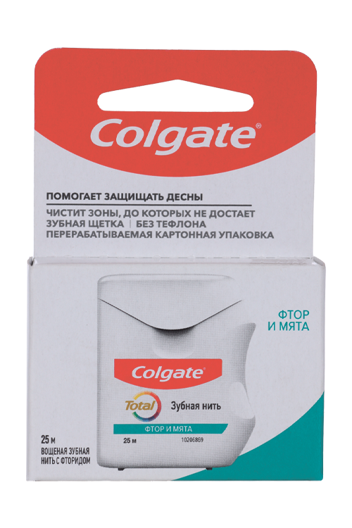 З/лента COLGATE total с фтором и мятным вкусом, 25 м