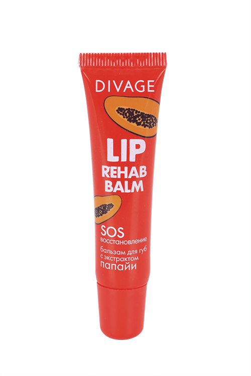 Бальзам д/губ DIVAGE lip rehab balm с экстрактом папайи восстановление/увлажнение, 12 мл