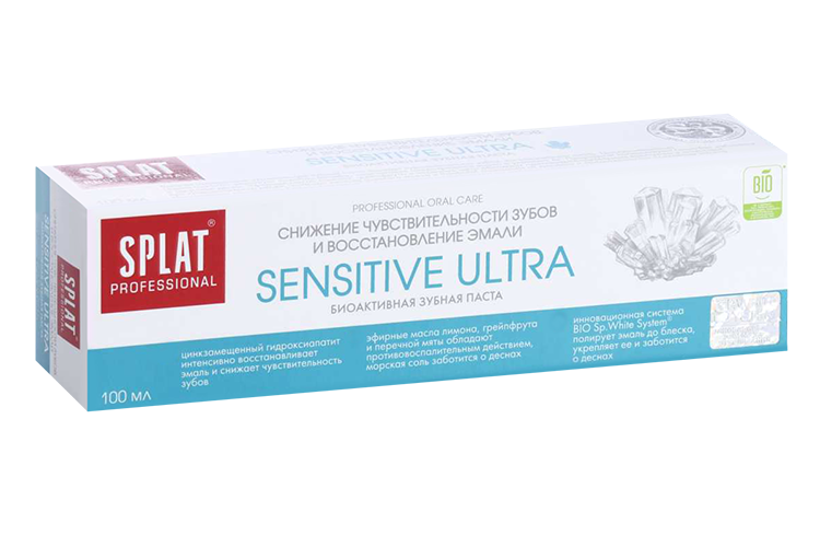 

З/паста SPLAT Sensitive ultra снижение чувствительности зубов и восстановление эмали, 100 мл