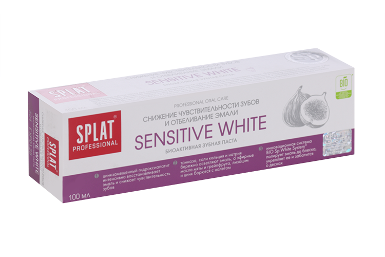 

З/паста SPLAT Sensitive white снижение чувствительности и отбеливание эмали, 100 мл