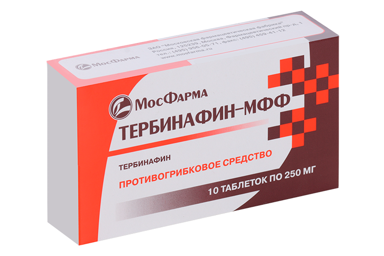 

Тербинафин-МФФ 250 мг, 10 шт, таблетки
