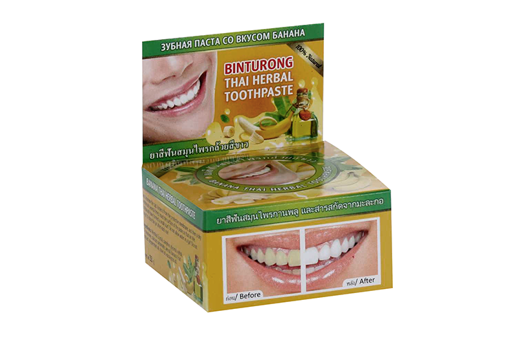 

З/паста Binturong Banana Thai Herbal Toothpaste c экстрактом банана Тайланд, 33 г