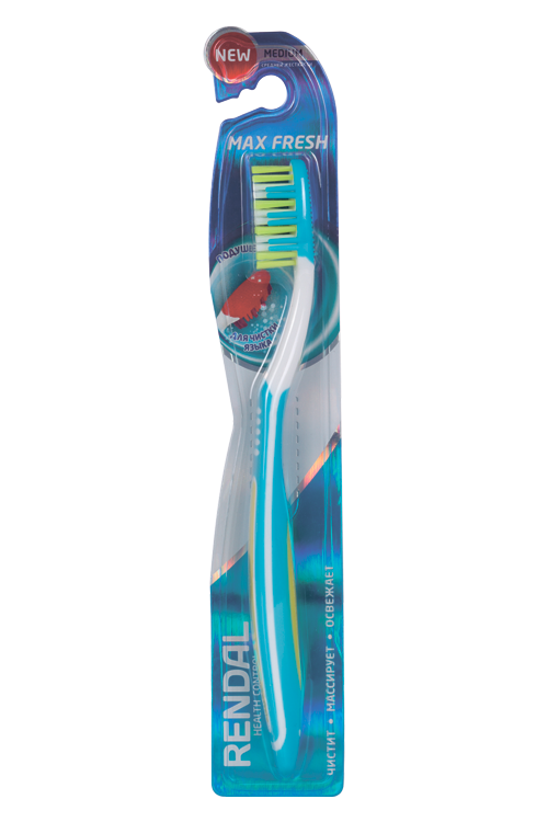 Зубная щётка Rendall 3 effect, средней жесткости, 1 шт. МИКС