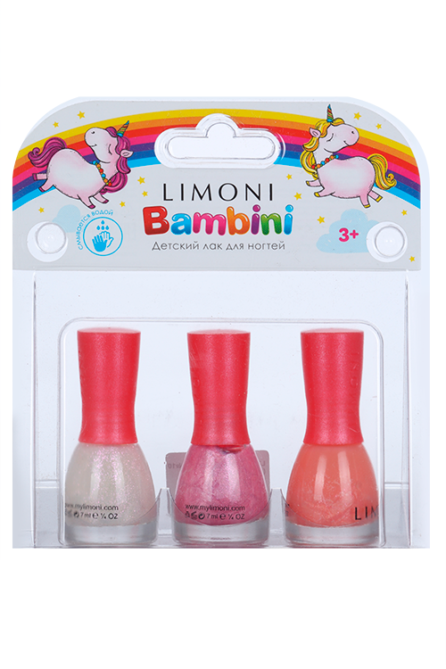 

Набор Limoni Bambini детских лаков белый/розовый/персиковый