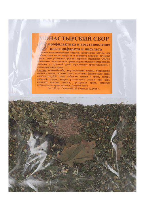 

Сбор Монастырский инсульт/инфаркт, 100 г