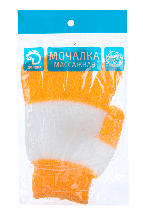 

Мочалка-перчатка массажная Доляна, 14×18 см, полосатая, цвет МИКС