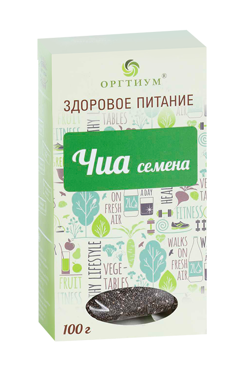 

Семена чиа, экологические, без глютена, 100 г