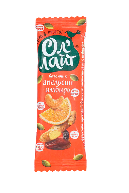 

Батончик Ол Лайт Апельсин/имбирь, 30 г