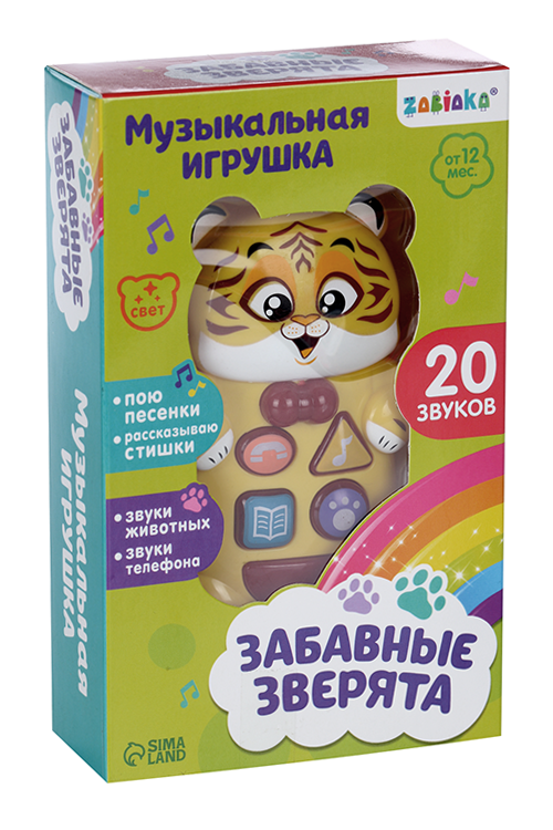 

Музыкальная развивающая игрушка «Тигрёнок», русская озвучка, световые эффекты