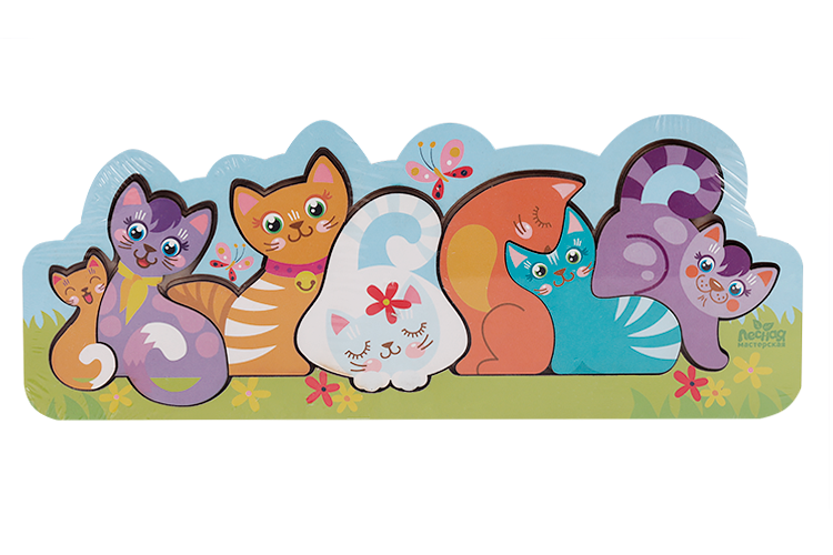 

Головоломка "Котики", 25 х 10 см