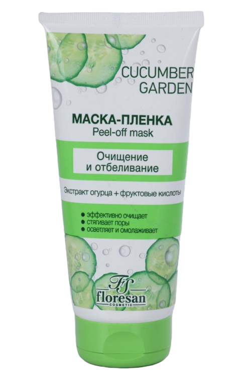 Маска-пленка Floresan cucumber garden очищение/отбеливание, 150 мл