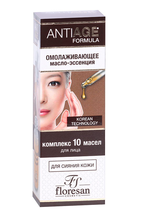 

Масло-эссенция Floresan anti-age formula д/сияния кожи омолаживающее комплекс 10 масел, 35 мл