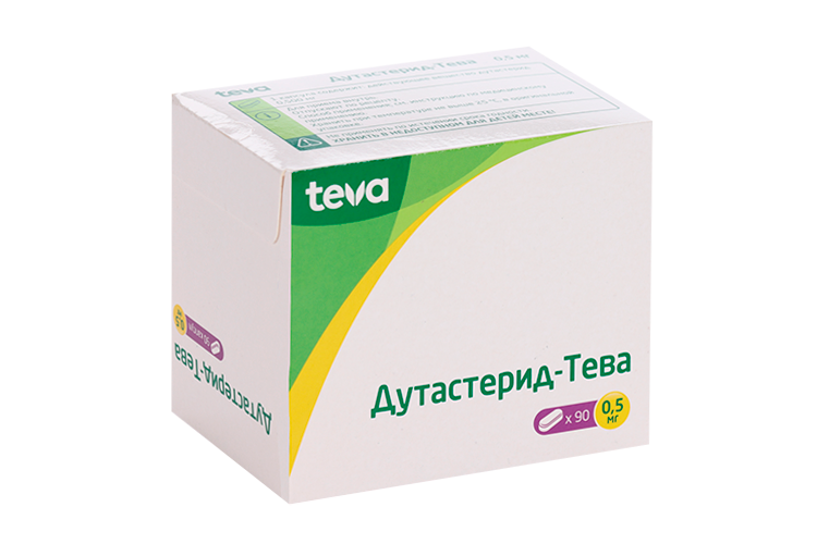 Дутастерид-Тева 0.5 мг, 90 шт, капсулы