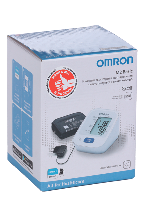 Тонометр OMRON M2 Basic Адаптер+Универсальная манжета