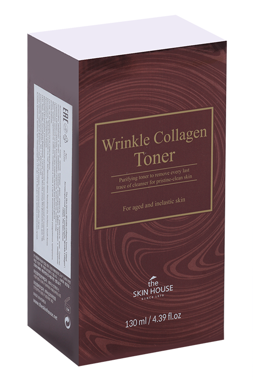 

Антивозрастной тонер с колагеном Wrinkle Collagen The Skin House, 130 мл