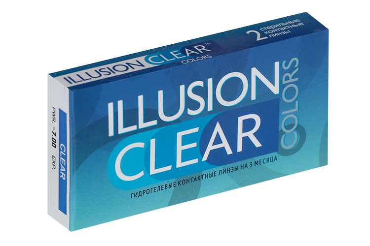 

Линзы ILLUSION clear контактные прозрачные 3 месяца -7.0/8.6/2 шт