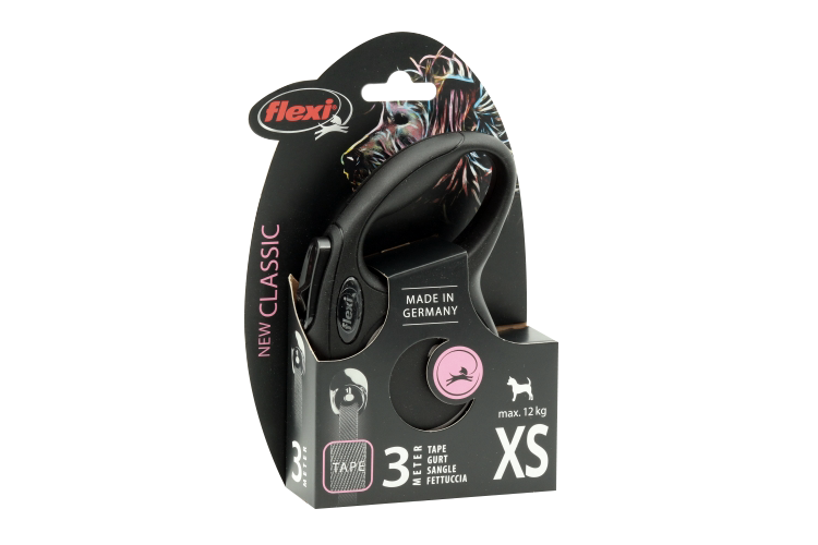 

Поводок-рулетка Flexi new classic cord XS 3 м 12 кг черный x1
