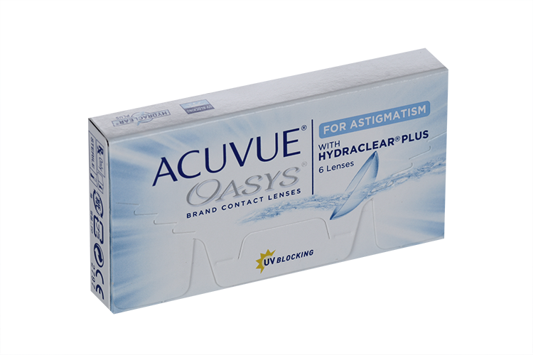 Контактные линзы ACUVUE Oasys for Astigmatism 6 линз R 8.6 D -3.25 CYL -0.75 AX 180