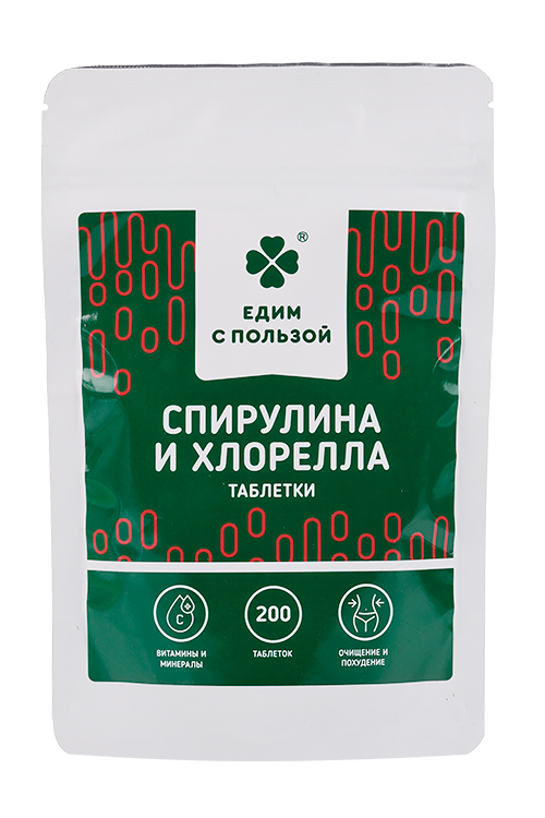 

Спирулина + хлорелла табл д/повышения иммунитета/детоксикации, 100 г