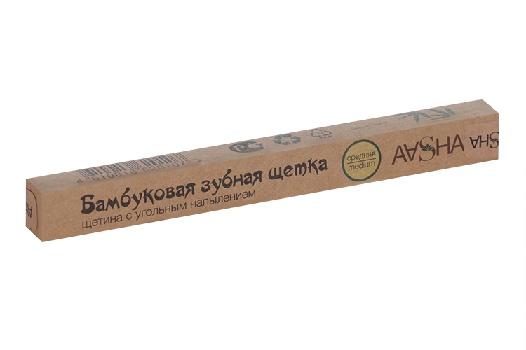 

З/щетка Aasha бамбуковая с угольным напылением средняя