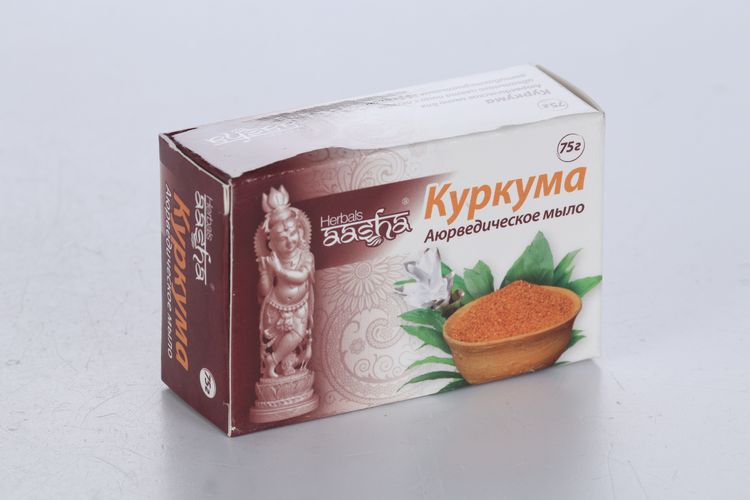 Мыло Aasha Herbals аюрведическое куркума, 75 г мыло аюрведическое rose 75 г