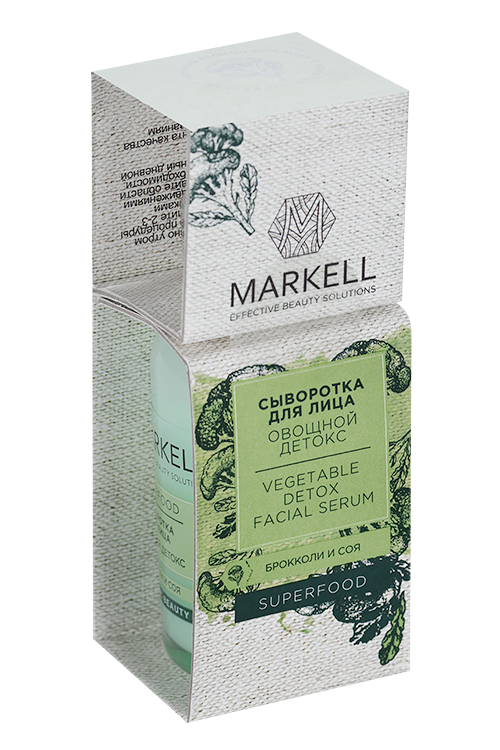 

Сыворотка Markell Superfood д/лица овощной детокс, 30 мл