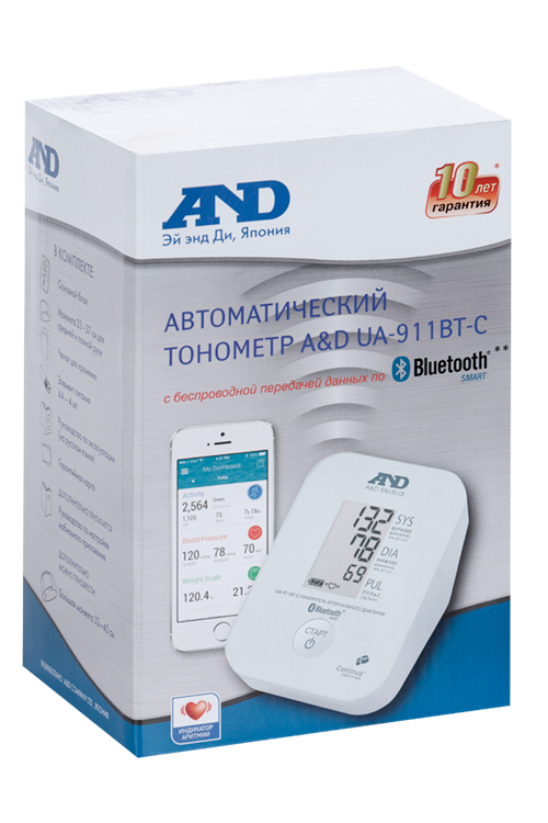 

Тонометр автомат Эй Энд Ди UA-911BT-C, (с блютус)
