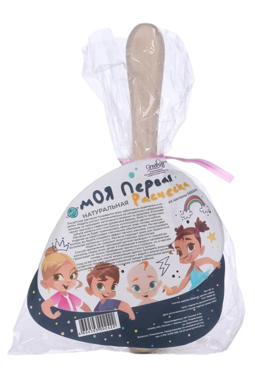 

Расческа Grosheff детская натуральная из щетины кабана 60 г