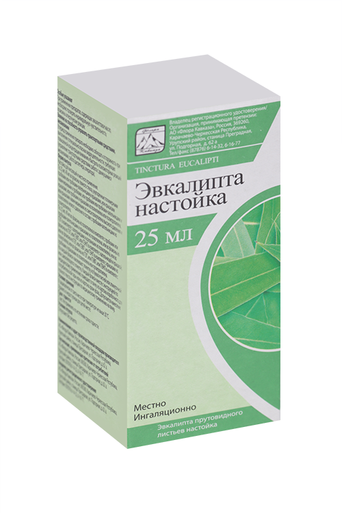 

Эвкалипта, 25 мл, настойка для ингаляций и местного применения