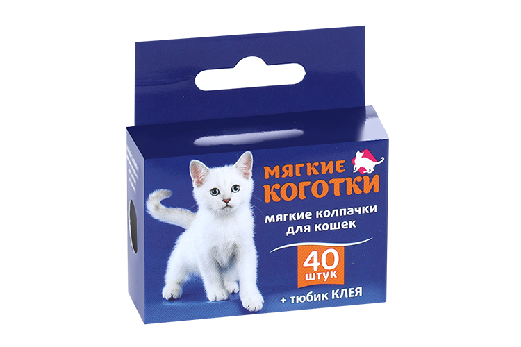Мягкие коготки накладные черный 40 шт 216₽