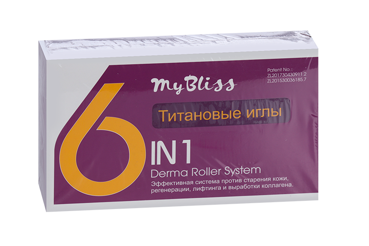

Набор мезороллеров MyBliss 6 в 1 титан 1200/720/300/12 игл/щеточка/бокс д/дезинфекции