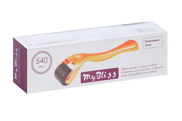

Мезороллер MyBliss д/лица 540 игл титан длина игл 0.5 мм