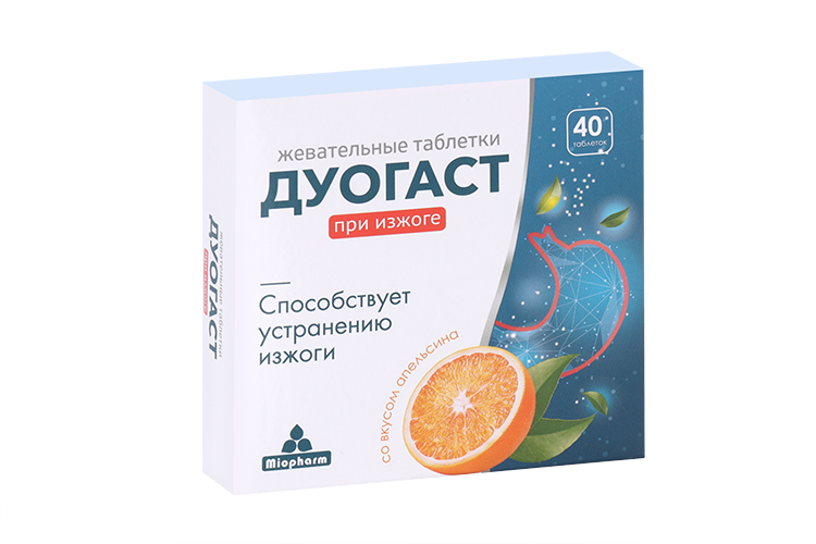 

Дуогаст, 1 000 мг, 40 шт, таблетки