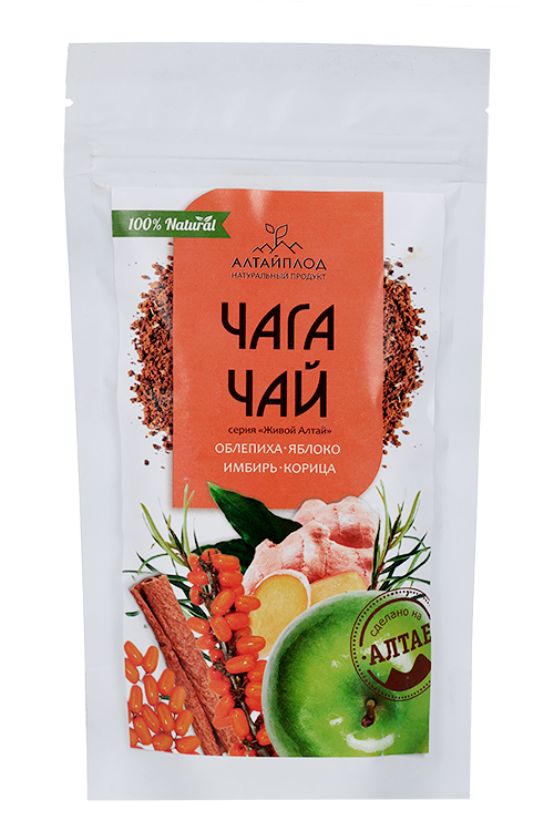

Чай чаговый Живой Алтай облепиха/яблоко/имбирь/корица, 80 г