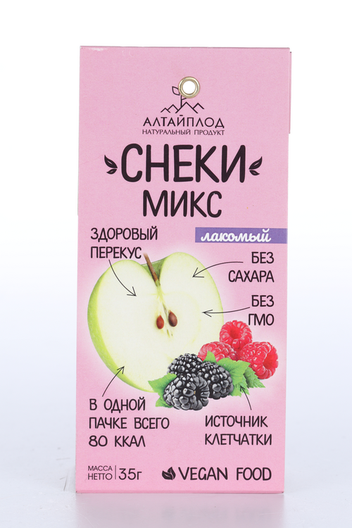 Снеки Лакомый микс яблоко/малина/ежевика, 35 г