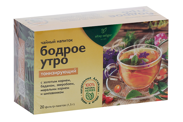 

Чайный напиток Алтай-Селигор Бодрое утро, 1,5 г, 20 шт, ф/п
