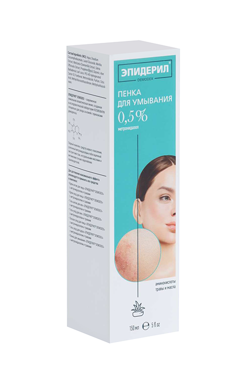 

Пенка Эпидерил Demodex с метронидазолом/травами д/умывания, 150 мл