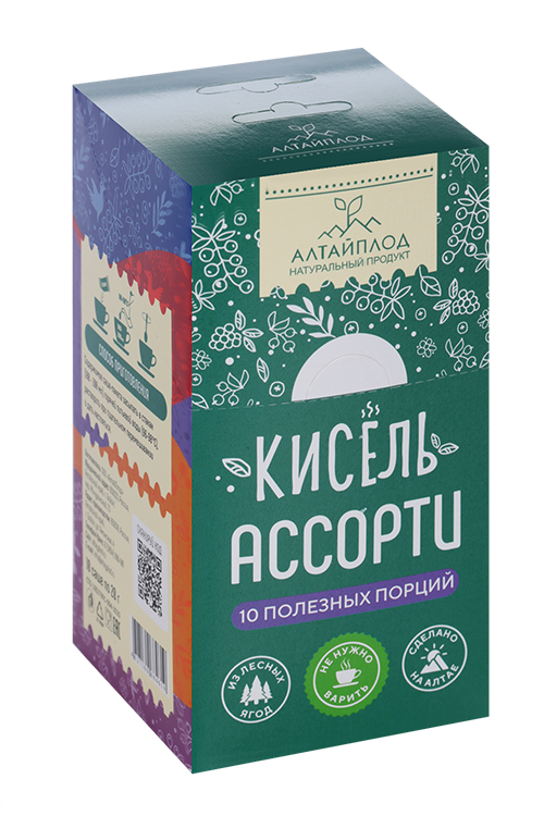 

Кисель АлтайПлод Ассорти черник/сиб яг/черн смор/брусн/облеп витаминизир сух, 20 г, 10 шт