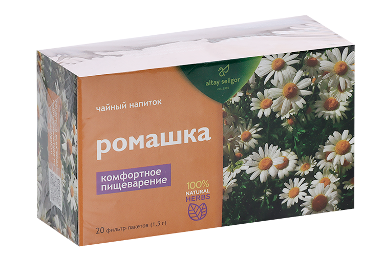 

Чайный напиток Алтай-Селигор Ромашка, 1,5 г, 20 шт, ф/п