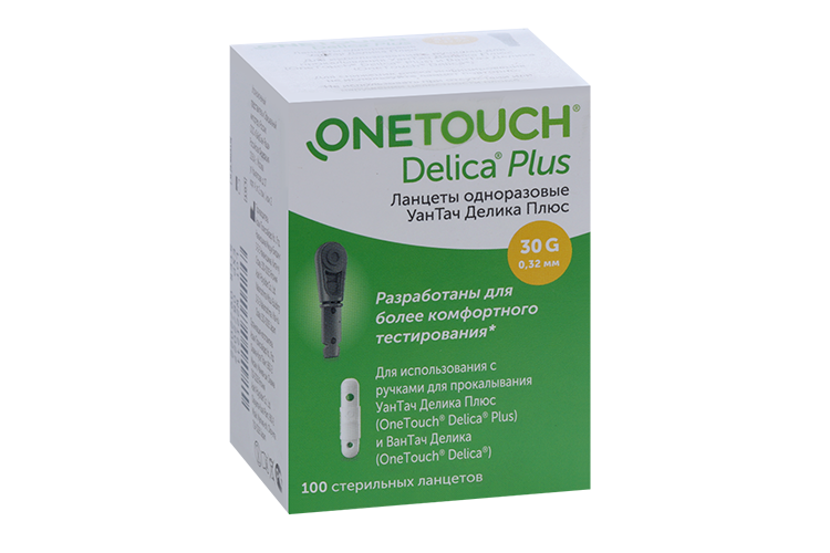 

Ланцет OneTouch Delica Plus однораз, 100 шт