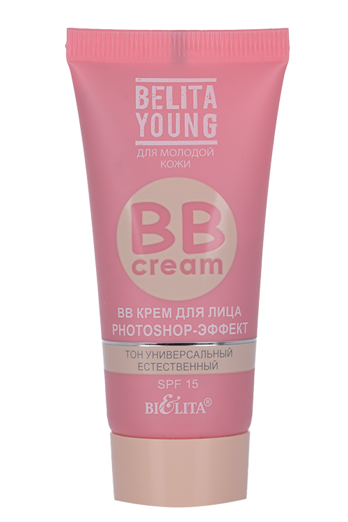 

Bb Крем BIELITA Young д/лица Photoshop-эффект Spf 15 естественный универсальный тон 30 мл