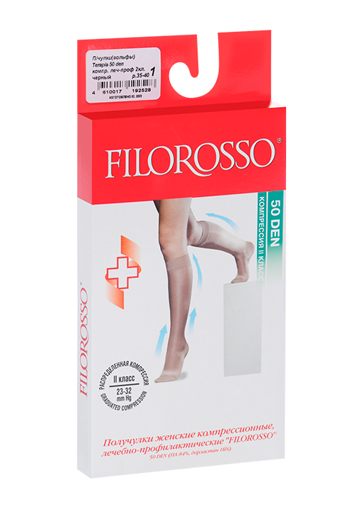 

Гольфы FILOROSSO Terapia компрессионные 50 den 2 класс черный р.1