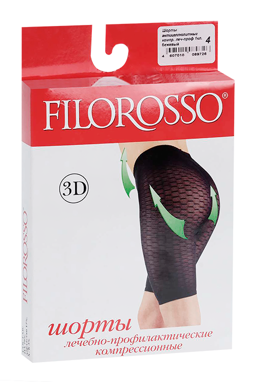

Шорты FILOROSSO Anticellulitic компрессионные 1 класс бежевый р.4
